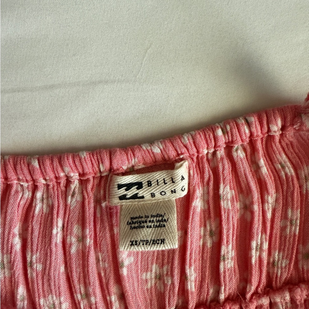 Billabong Floral Pink Sleeveless Maxi Dress Adjustable Straps XS - Picture 6 of 7